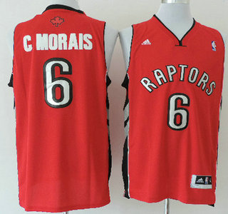Toronto Raptors #6 Carlos Morais Revolution 30 Swingman Red Jersey