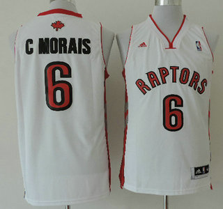 Toronto Raptors #6 Carlos Morais Revolution 30 Swingman White Jersey