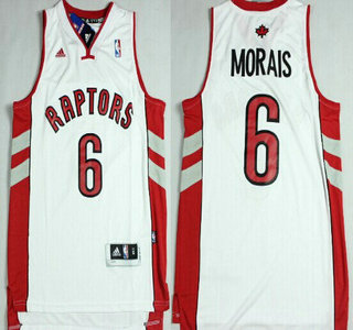 Toronto Raptors #6 Carlos Morais Revolution 30 Swingman White Jersey
