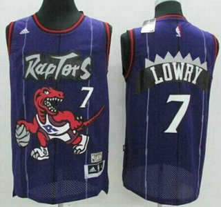 Toronto Raptors #7 Kyle Lowry Purple Swingman Throwback Jersey