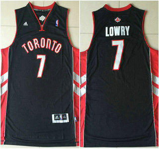 Toronto Raptors #7 Kyle Lowry Revolution 30 Swingman Black Jersey
