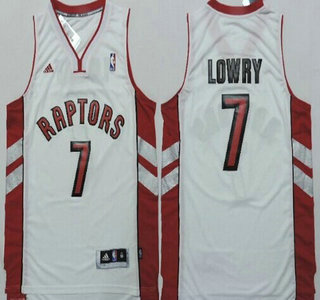 Toronto Raptors #7 Kyle Lowry Revolution 30 Swingman White Jersey