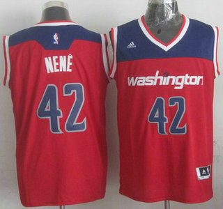 Washington Wizards #42 Nene Hilario Revolution 30 Swingman 2014 New Red Jersey