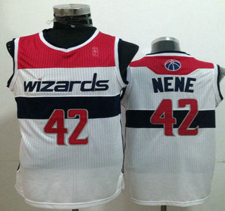 Washington Wizards #42 Nene Hilario White Revolution 30 Authentic Jersey