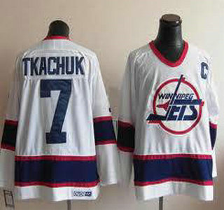 Winnipeg Jets #7 Keith Tkachuk White Throwback CCM Jersey