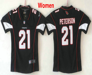 Women's Arizona Cardinals #21 Patrick Peterson Black 2017 Vapor Untouchable Stitched NFL Nike Limited Jersey