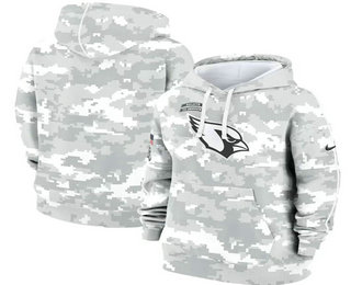 Women's Arizona Cardinals Arctic Camo 2024 Salute to Service Club Fleece Pullover Hoodie