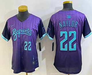 Women's Arizona Diamondbacks #22 Josh Naylor Number Purple 2025 City Connect Limited Jersey