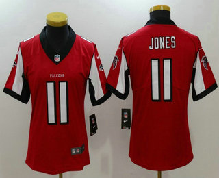 Women's Atlanta Falcons #11 Julio Jones Red 2017 Vapor Untouchable Stitched NFL Nike Limited Jersey