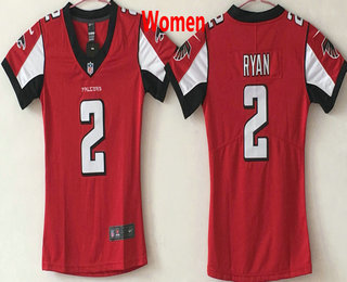 Women's Atlanta Falcons #2 Matt Ryan Red 2017 Vapor Untouchable Stitched NFL Nike Limited Jersey