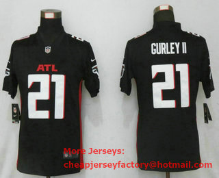 Women's Atlanta Falcons #21 Todd Gurley II Black 2020 NEW Vapor Untouchable Stitched NFL Nike Limited Jersey