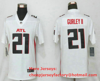 Women's Atlanta Falcons #21 Todd Gurley II White 2020 NEW Vapor Untouchable Stitched NFL Nike Limited Jersey