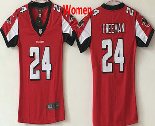 Women's Atlanta Falcons #24 Devonta Freeman Red 2017 Vapor Untouchable Stitched NFL Nike Limited Jersey