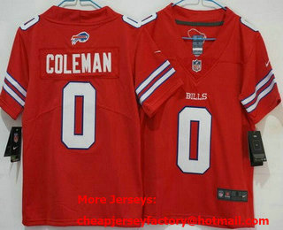 Women's Buffalo Bills #0 Keon Coleman Limited Red Vapor Jersey