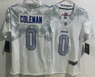 Women's Buffalo Bills #0 Keon Coleman Limited White Rivalries Vapor Jersey