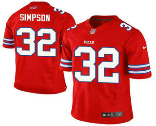 Women's Buffalo Bills #32 O. J. Simpson Red 2015 NFL Nike Game Jersey