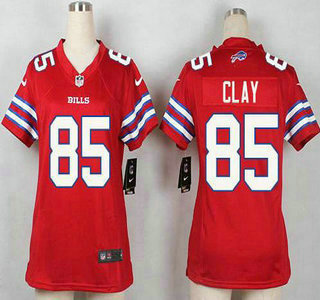 Women's Buffalo Bills #85 Charles Clay Red 2015 NFL Nike Game Jersey