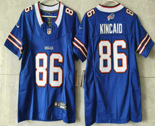 Women's Buffalo Bills #86 Dalton Kincaid Limited Blue FUSE Vapor Jersey