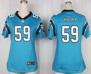 Women's Carolina Panthers #59 Luke Kuechly Light Blue Alternate Stitched NFL Nike Game Jersey