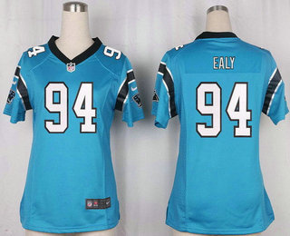Women's Carolina Panthers #94 Kony Ealy Light Blue Alternate Stitched NFL Nike Game Jersey