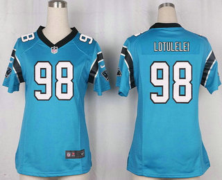 Women's Carolina Panthers #98 Star Lotulelei Light Blue Alternate Stitched NFL Nike Game Jersey