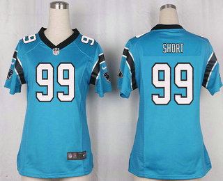 Women's Carolina Panthers #99 Kawann Short Light Blue Alternate Stitched NFL Nike Game Jersey