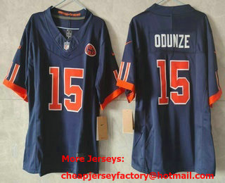 Women's Chicago Bears #15 Rome Odunze Navy 2026 FUSE Rivalries Collection Limited Stitched Jersey