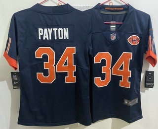 Women's Chicago Bears #34 Walter Payton Navy 2026 Vapor Rivalries Collection Limited Stitched Jersey