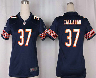 Women's Chicago Bears #37 Bryce Callahan Navy Blue Team Color Stitched NFL Nike Game Jersey