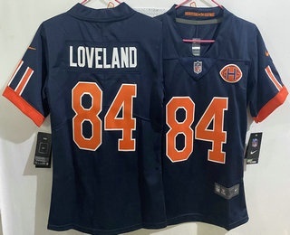 Women's Chicago Bears #84 Colston Loveland Navy 2026 Vapor Rivalries Collection Limited Stitched Jersey