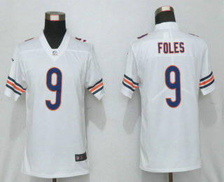 Women's Chicago Bears #9 Nick Foles White 2017 Vapor Untouchable Stitched NFL Nike Limited Jersey