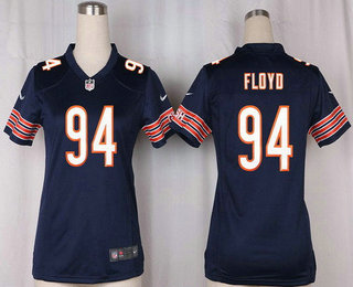 Women's Chicago Bears #94 Leonard Floyd Navy Blue Team Color Stitched NFL Nike Game Jersey