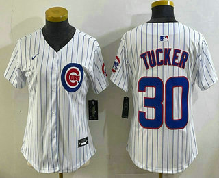 Women's Chicago Cubs #30 Kyle Tucker White Limited Jersey