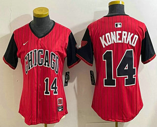 Women's Chicago White Sox #14 Paul Konerko Number Red 2025 City Connect Limited Jersey