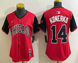 Women's Chicago White Sox #14 Paul Konerko Red 2025 City Connect Limited Jersey