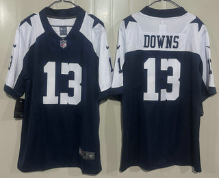 Women's Dallas Cowboys #13 Caleb Downs Limited Navy Alternate Vapor Jersey