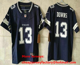 Women's Dallas Cowboys #13 Caleb Downs Limited Navy FUSE Jersey