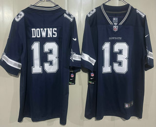 Women's Dallas Cowboys #13 Caleb Downs Limited Navy Vapor Jersey