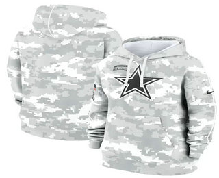 Women's Dallas Cowboys Arctic Camo 2024 Salute to Service Club Fleece Pullover Hoodie