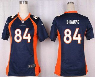 Women's Denver Broncos #84 Shannon Sharpe Navy Blue Alternate Stitched NFL Nike Game Jersey