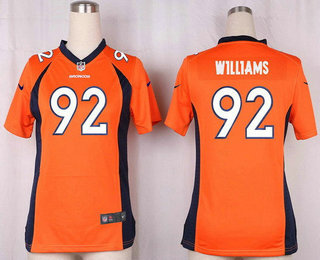 Women's Denver Broncos #92 Sylvester Williams Orange Team Color Stitched NFL Nike Game Jersey