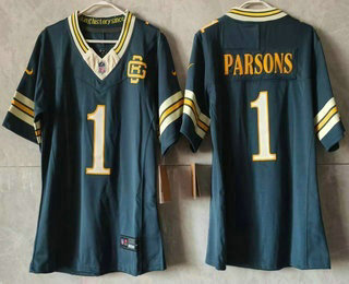 Women's Green Bay Packers #1 Micah Parsons Green 2026 FUSE Rivalries Collection Limited Jersey