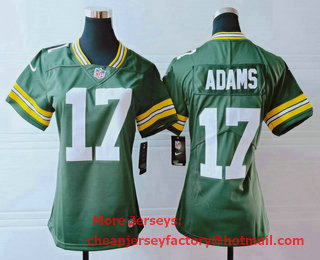Women's Green Bay Packers #17 Davante Adams Green 2017 Vapor Untouchable Stitched NFL Nike Limited Jersey