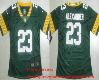 Women's Green Bay Packers #23 Jaire Alexander Green 2017 Vapor Untouchable Stitched NFL Nike Limited Jersey