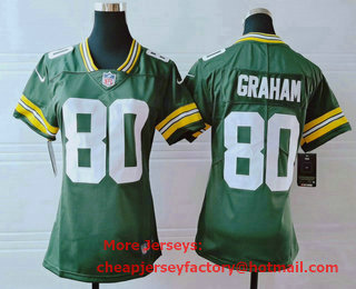 Women's Green Bay Packers #80 Jimmy Graham Green 2017 Vapor Untouchable Stitched NFL Nike Limited Jersey