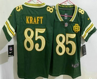 Women's Green Bay Packers #85 Tucker Kraft Green 2026 Vapor Rivalries Collection Limited Stitched Jersey