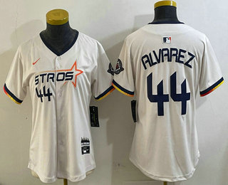 Women's Houston Astros #44 Yordan Alvarez Cream 2025 City Connect Limited Stitched Jersey