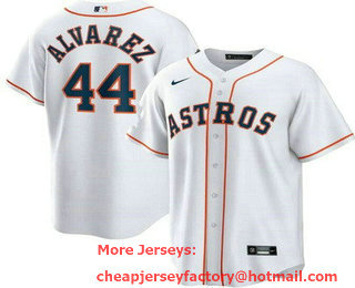 Women's Houston Astros #44 Yordan Alvarez White Cool Base Jersey