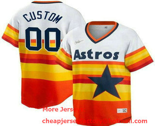 Women's Houston Astros Customized Orange Cooperstown Cool Base Jersey