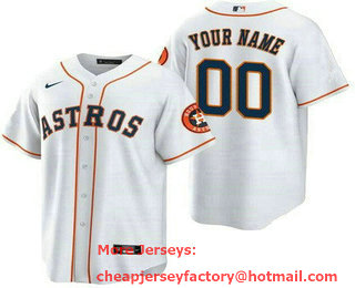 Women's Houston Astros Customized White Team Logo Cool Base Jersey